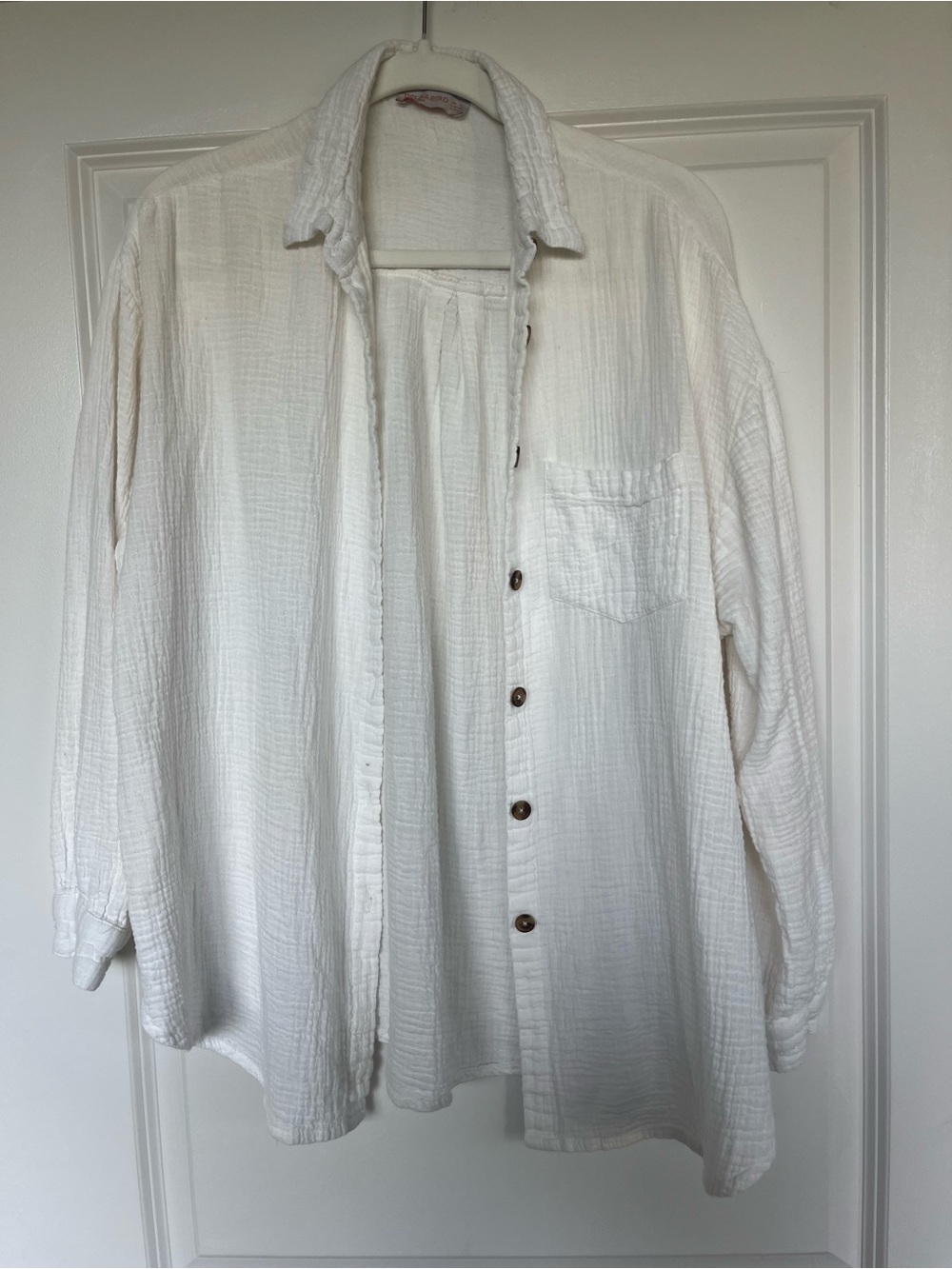 Women's Cotton Gauze Button-Down Shirt - Lightweight Relaxed Fit